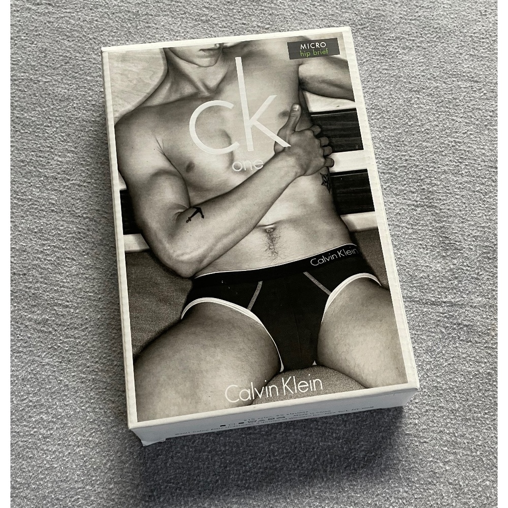 Calvin Klein CK One men's Micro Hip Briefs in black, size Medium
